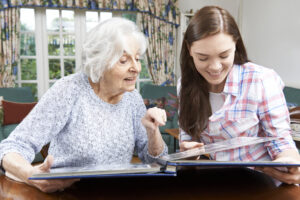 senior patient and patient volunteer