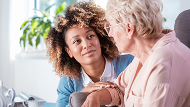 Home Health Worker with Senior Woman