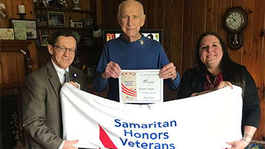 Samaritan patient William Yaeger with Blanket