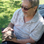 Mick Long with his pet turtle