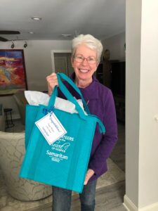 Peggy Morgan with Gift Page