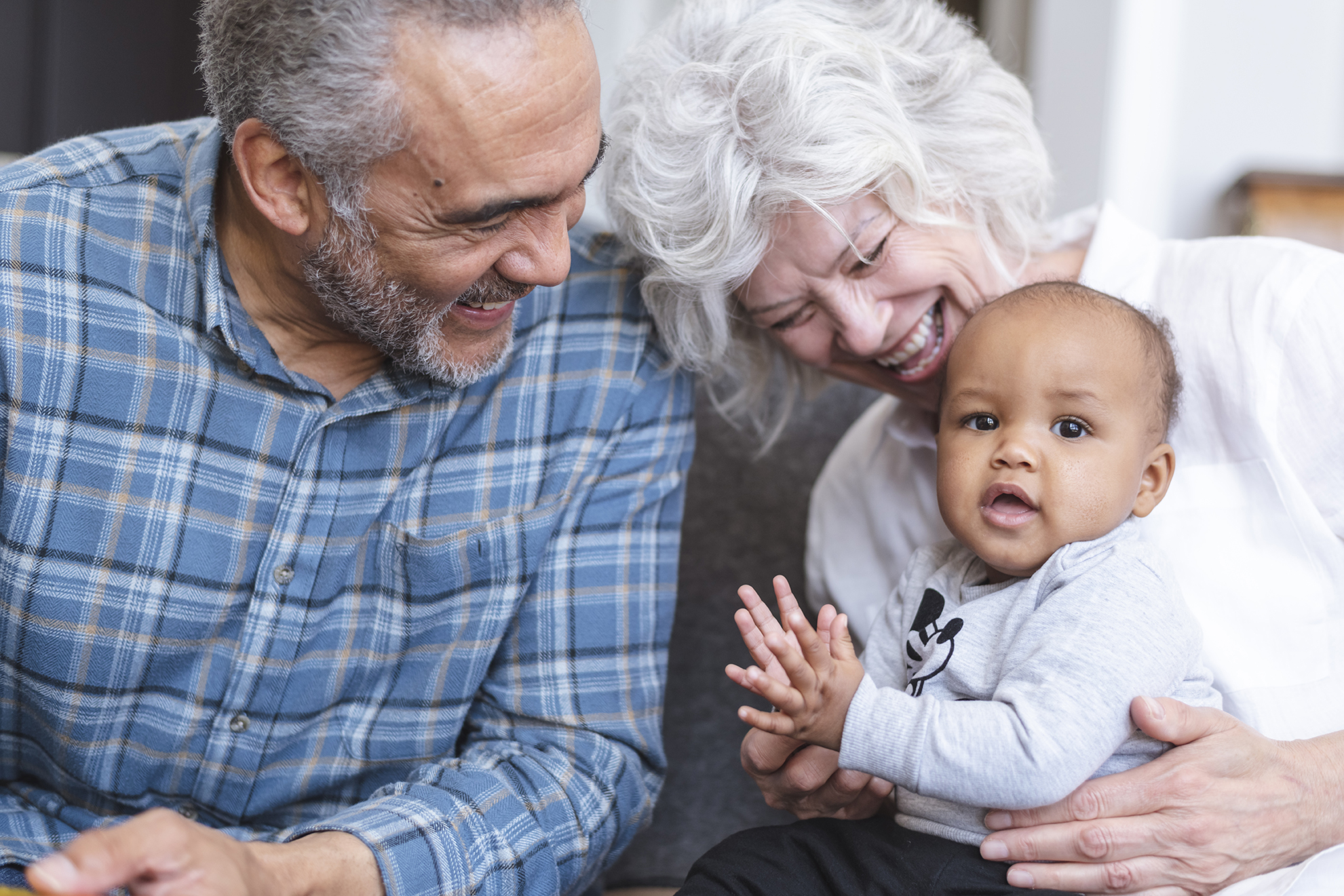 Grandparents with young baby
