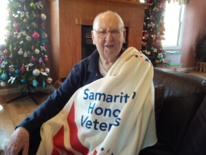 Veteran Edwin Klinewski blanket 2016