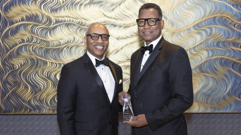 Chancellor Antonio D. Tillis and Phillip W. Heath