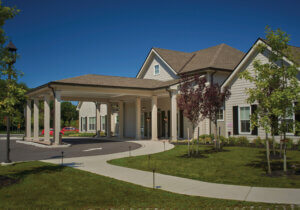 The Samaritan Center at Voorhees exterior shot of building and driveway