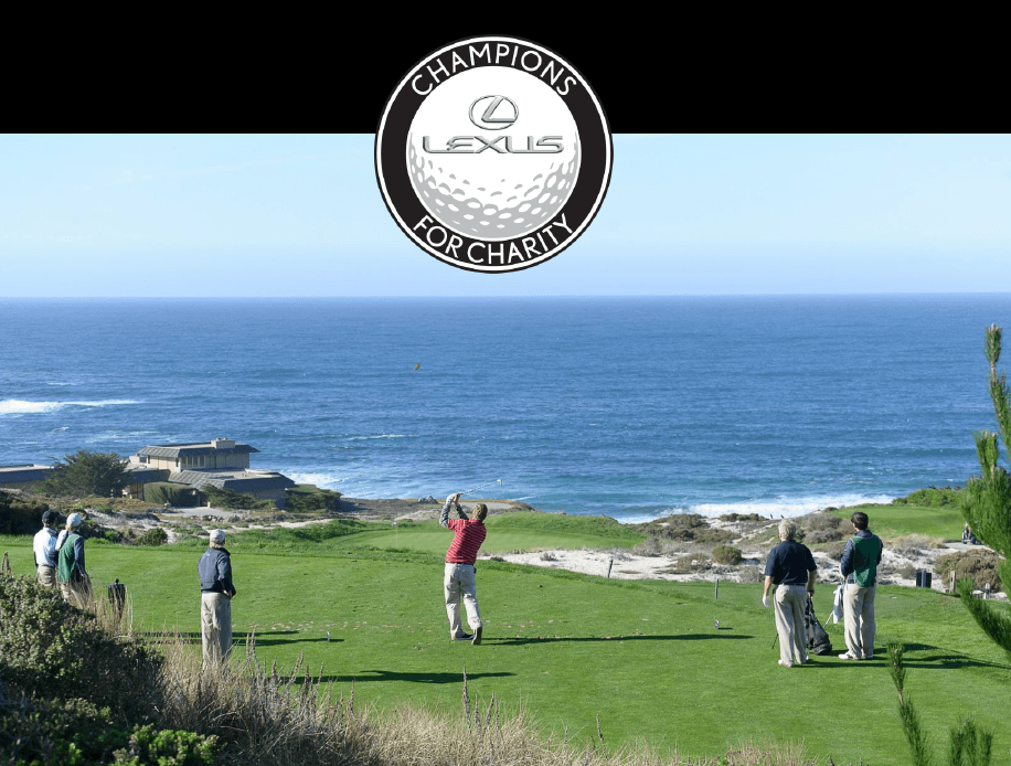 golfing at pebble beach