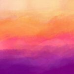Violet pink and orange gouache background. The colors of the sunset. Textured abstract background with paint strokes.