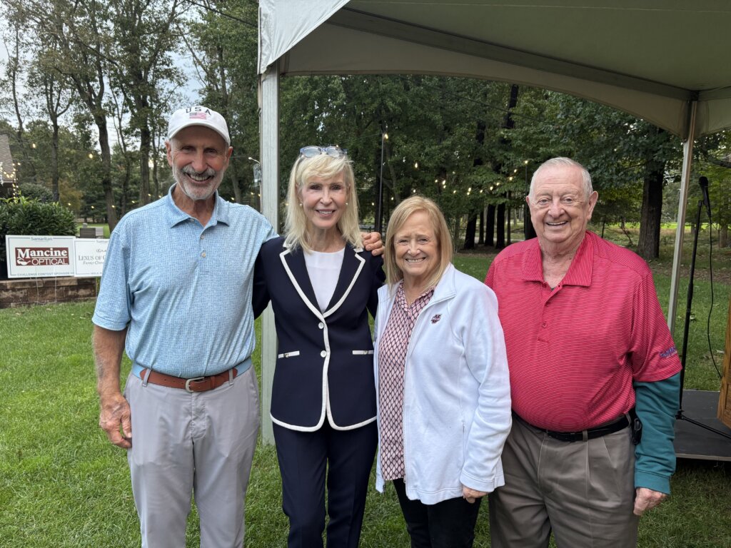 Samaritan Golf Committee Co-Chair Roy Fazio; Samaritan Interim President & CEO Mary Ann Boccolini; Drive FORE! A Good Cause Tournament Sponsors Jim and Shirley Richardson of The Richardson Family Dealerships.