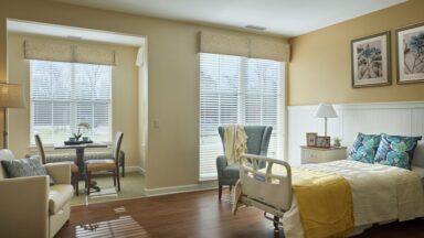 Patient Room at Inpatient Center at Voorhees