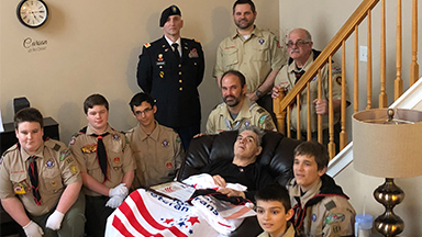 Hospice patient Thomas Zippilli Veterans Ceremony