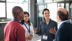 Like-minded entrepreneurs coming together to discuss common interests