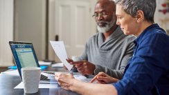 Cropped shot of a senior couple working on their finances at home