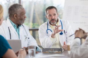 Older doctors discusses serious topic