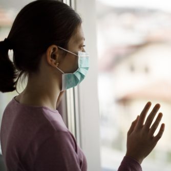 woman wearing face mask during COVID-19